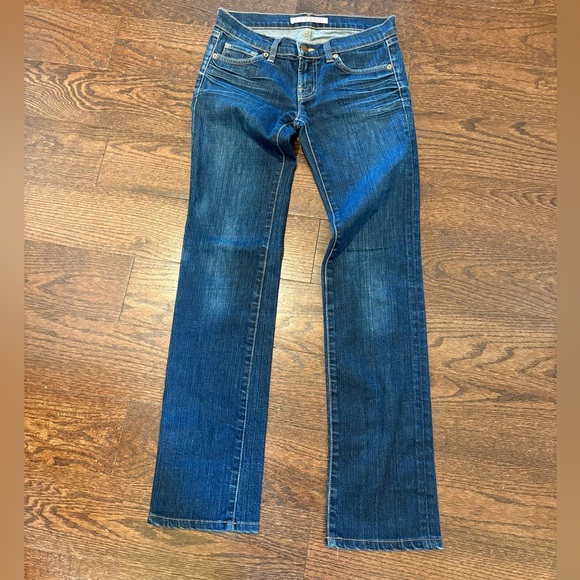 J Brand Blue Jeans Size 25 Straight Leg - Picture 1 of 3